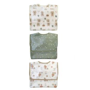 Unisex 3 Pack Stay-Dry Canvas Infant Bib NWT